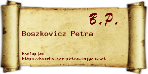 Boszkovicz Petra névjegykártya