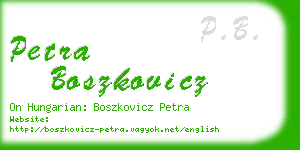 petra boszkovicz business card